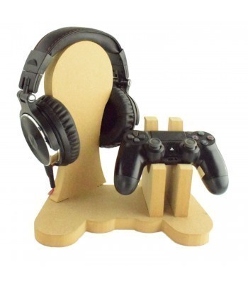 18mm Freestanding MDF Single Gaming Headset & Single PlayStation Controller Holder - PlayStation Controller Base 